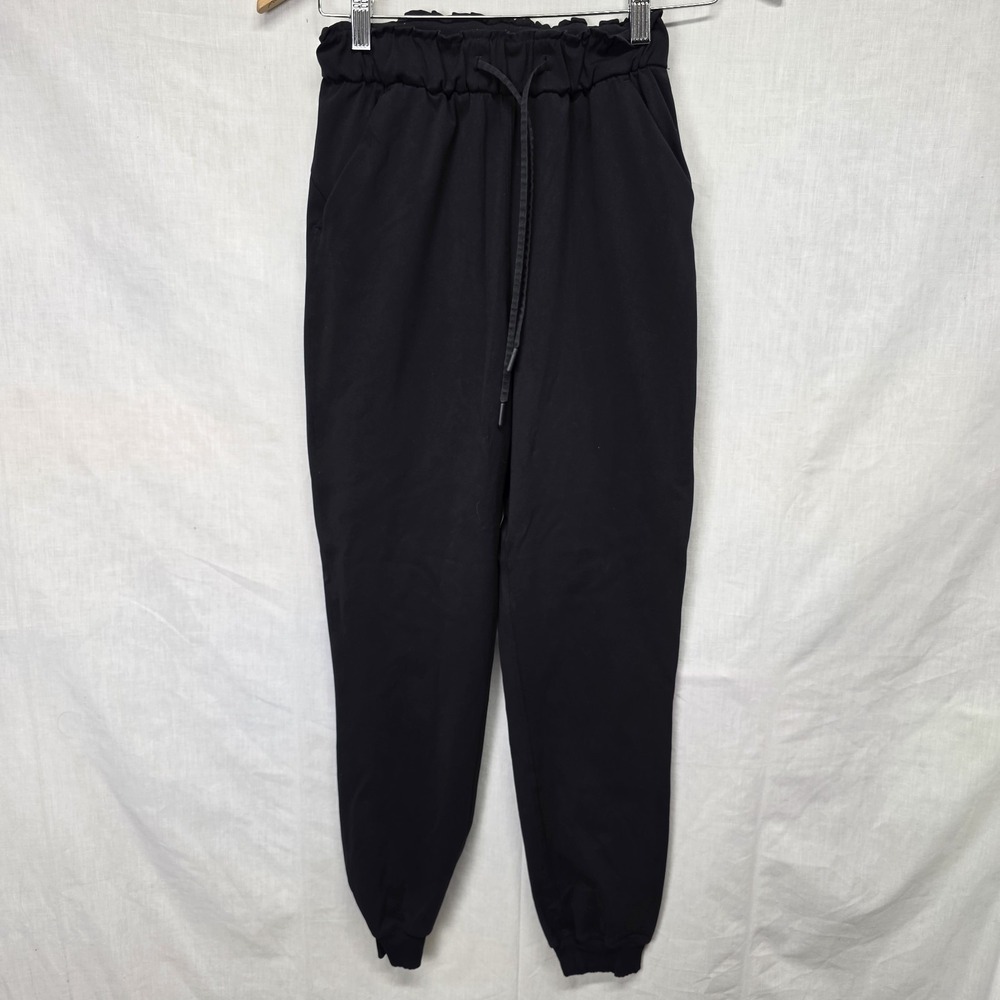 Lululemon Size 2 Stretch High-Rise Jogger Black Pants Womens